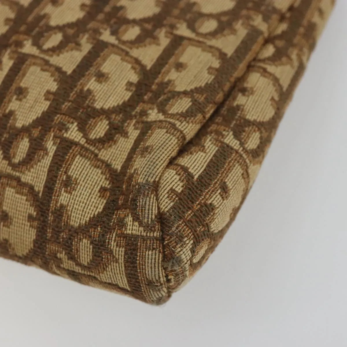 Christian Dior Vintage Trotter Canvas, Brown, Canvas, Clutch