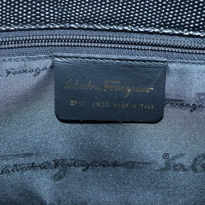 Salvatore Ferragamo Vintage Vara Bow Tote Lizard Embossed Leather, Black, Leather, Tote Bag