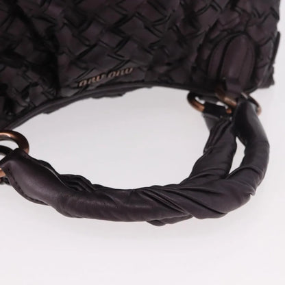 Miu Miu Hobo Woven Leather, Purple, Leather, Handbag