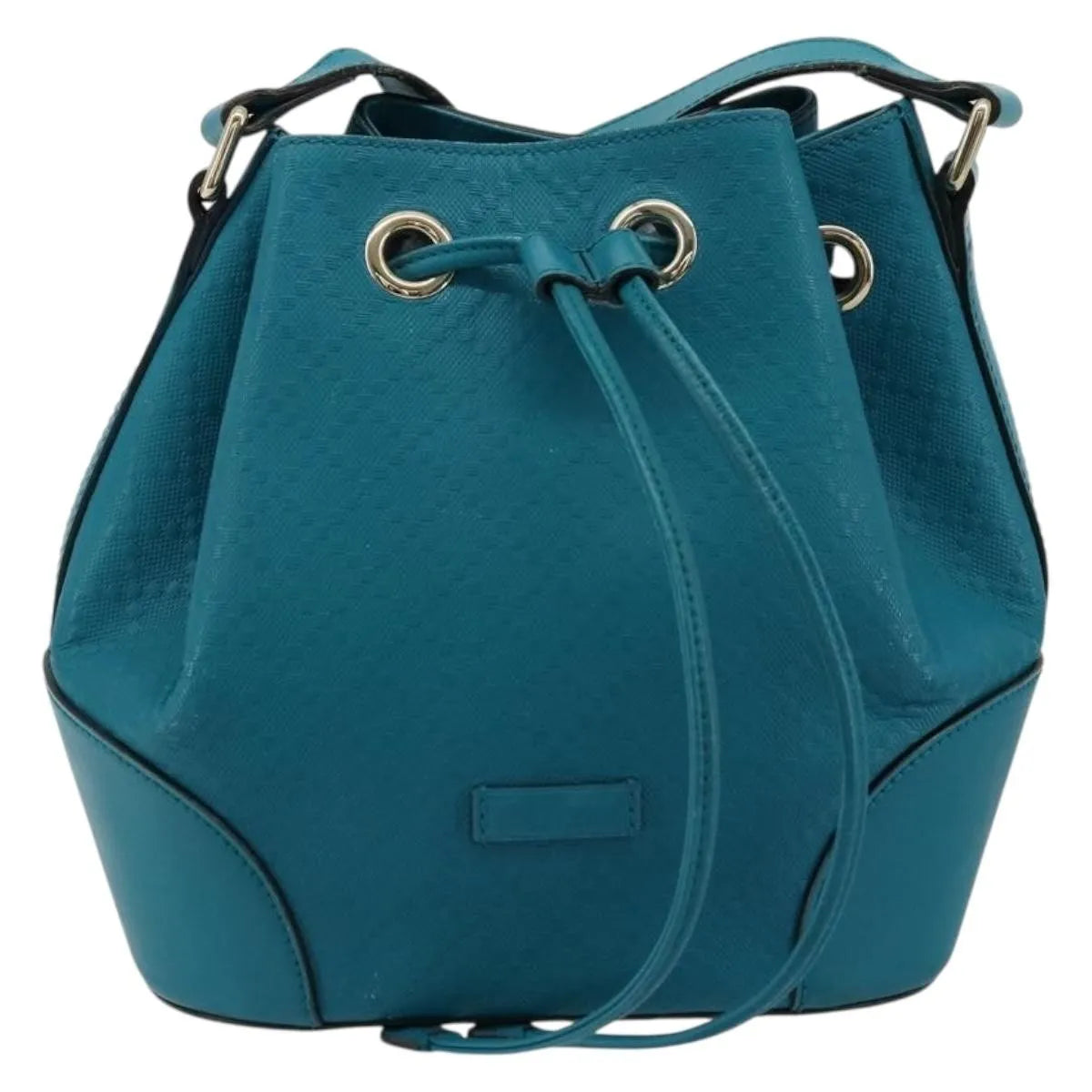 Gucci Bright Bucket Diamante Leather, Blue, Leather, Shoulder Bag