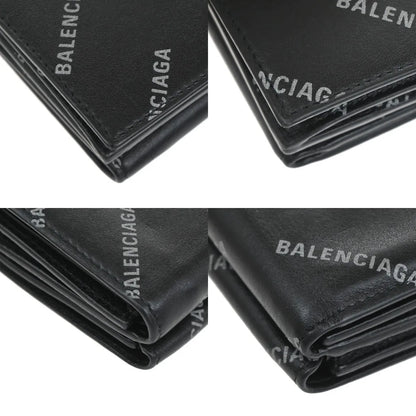 Balenciaga Trifold Leather, Black, Leather, Wallet