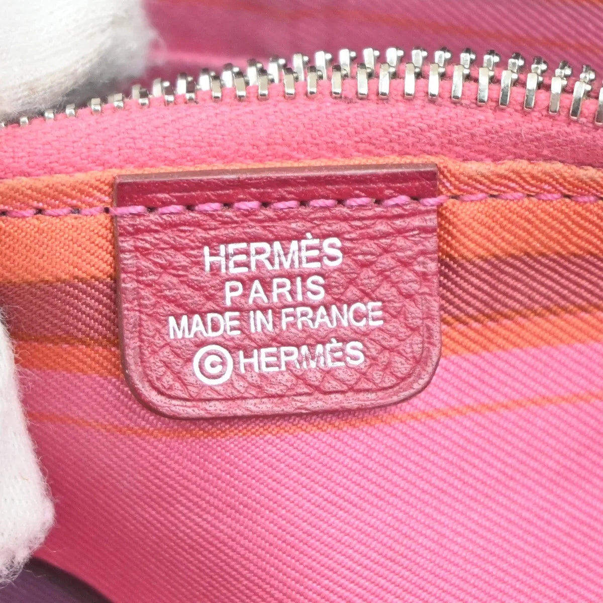 Hermes Azap Zip Around Epsom, Red, Leather, Wallet