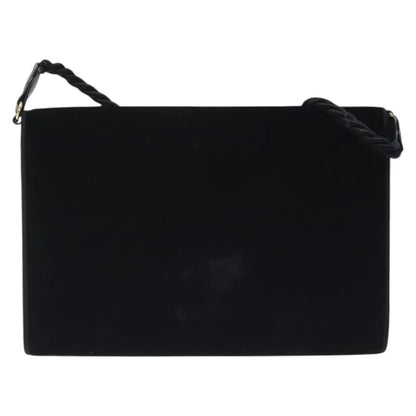 Gucci Vintage Flap Velvet, Black, Velvet, Shoulder Bag