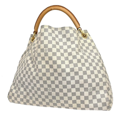 Louis Vuitton Artsy Damier, White, Canvas, Handbag