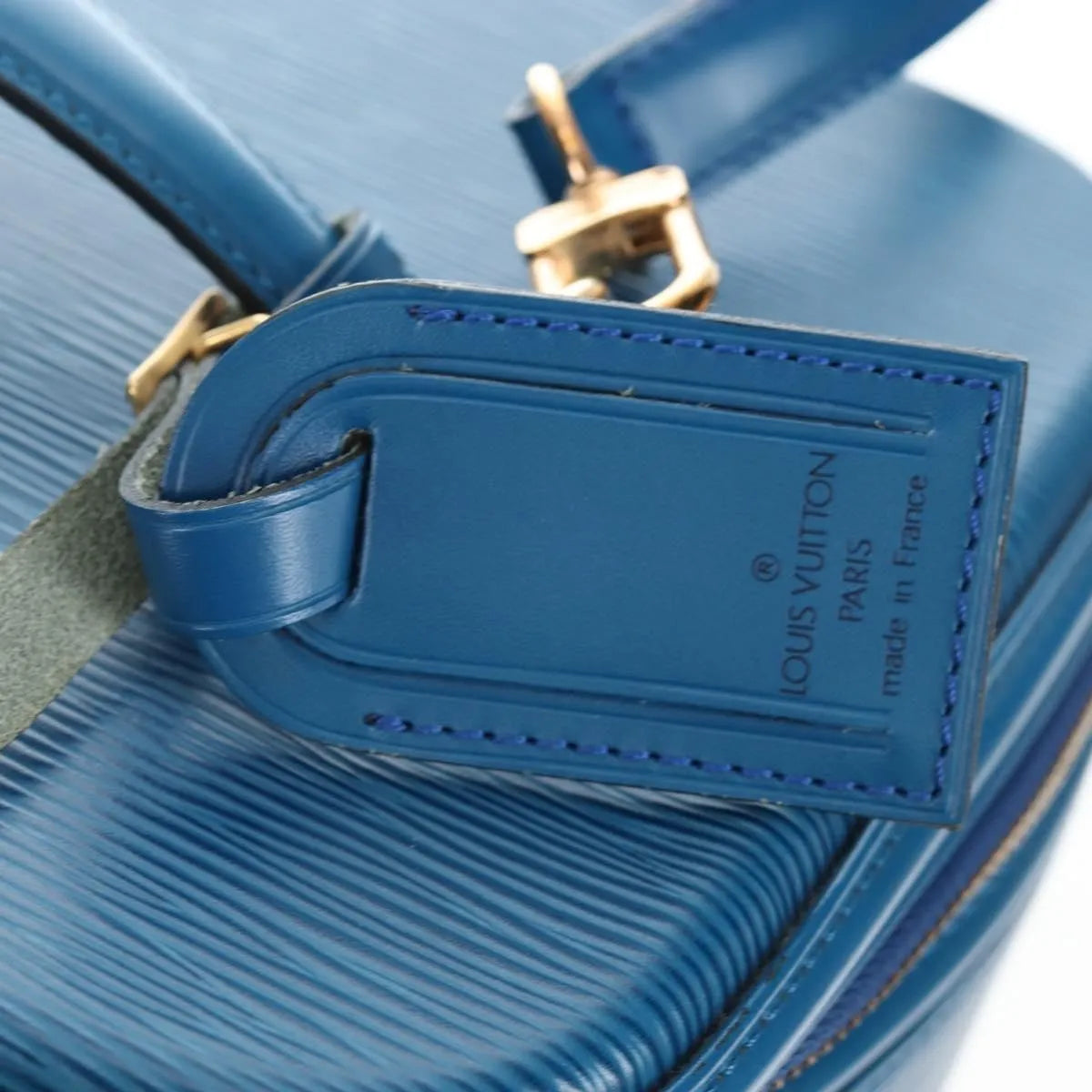 Louis Vuitton Nice Train Case Epi Leather, Blue, Leather, Handbag