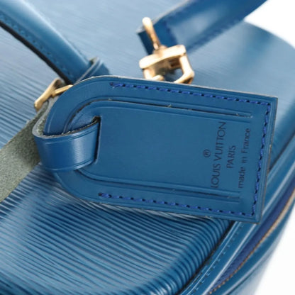 Louis Vuitton Nice Train Case Epi Leather, Blue, Leather, Handbag