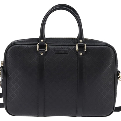 Gucci Bright Convertible Diamante Leather, Black, Leather, Briefcase