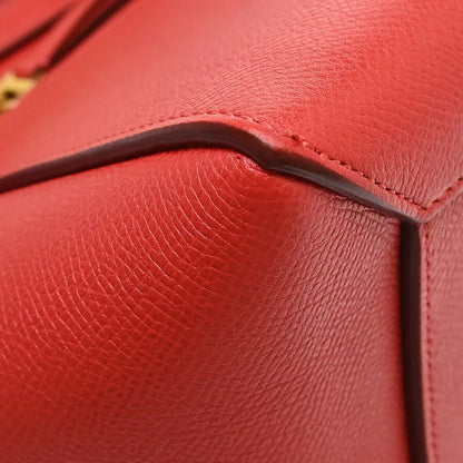 Celine Belt Calfskin, Red, Leather, Handbag