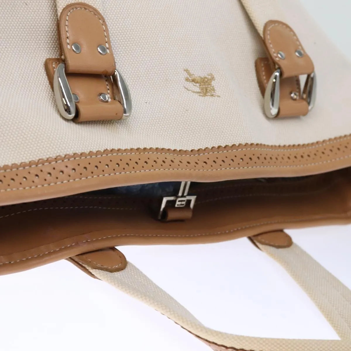 Burberry Blue Label Canvas, Beige, Canvas, Tote Bag