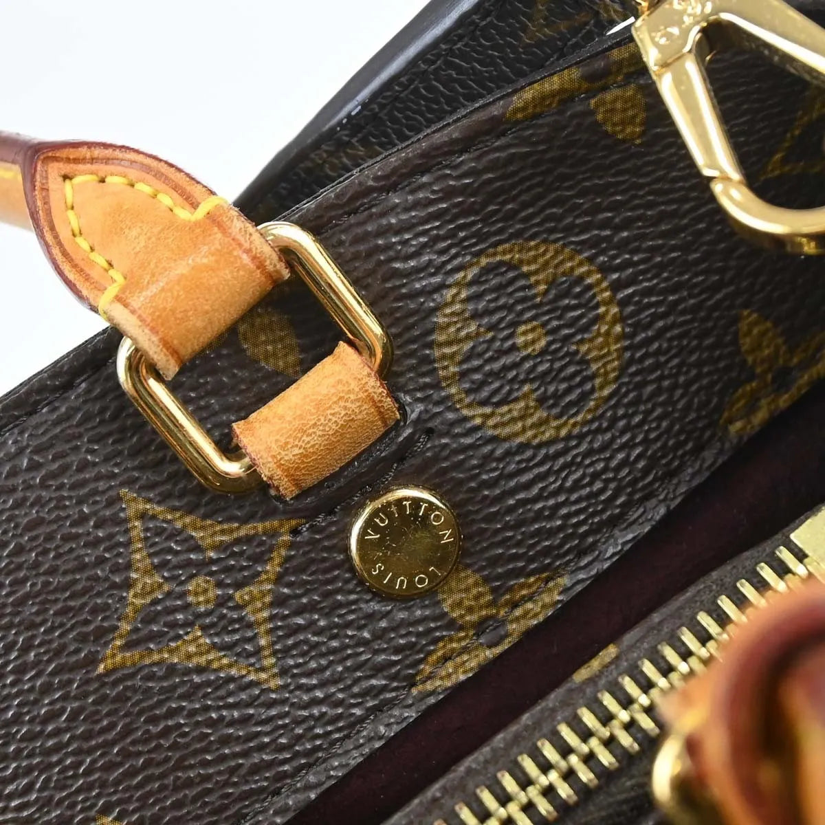 Louis Vuitton Montaigne Monogram, Brown, Canvas, Handbag