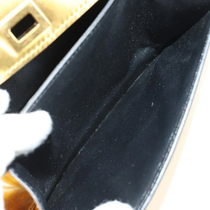 Celine Flap Shoulder Leather, Gold, Leather, Shoulder Bag