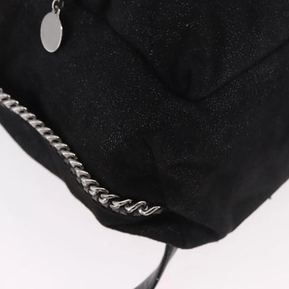Stella McCartney Falabella Front Zip Shaggy Deer, Black, Polyester, Backpack
