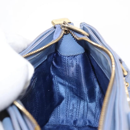 Salvatore Ferragamo Beky Tote Saffiano Leather, Blue, Leather, Handbag