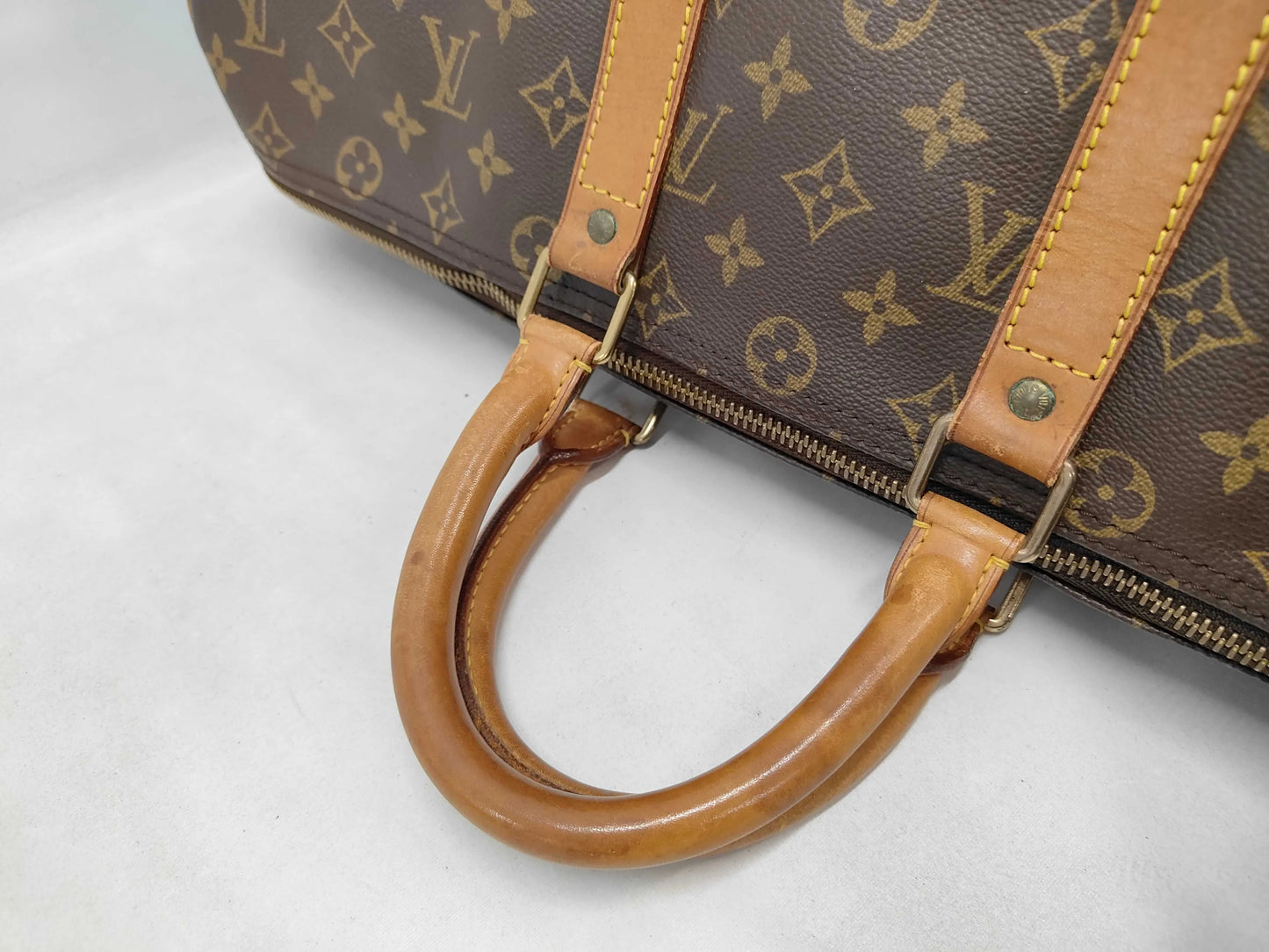 Louis Vuitton Keepall Monogram, Brown, Canvas, Travel Bag