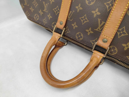 Louis Vuitton Keepall Monogram, Brown, Canvas, Travel Bag