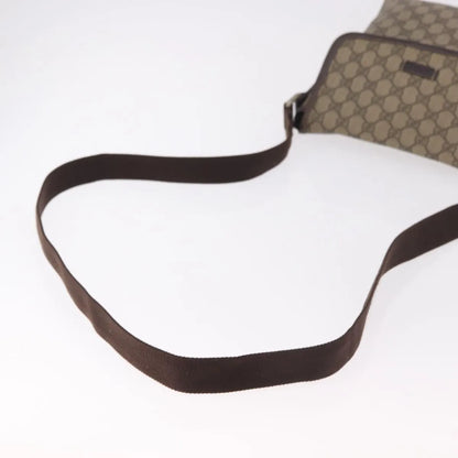 Gucci Flap Messenger GG Coated Canvas, Beige, Canvas, Shoulder Bag