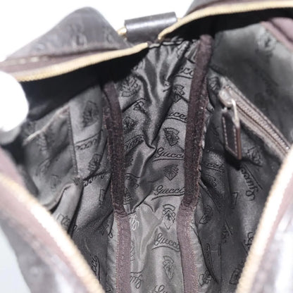 Gucci Front Zip Messenger Guccissima Leather, Black, Leather, Shoulder Bag