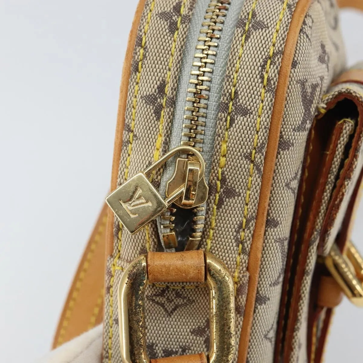 Louis Vuitton Juliette Mini Lin, Blue, Canvas, Shoulder Bag