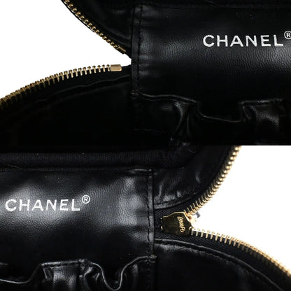 Chanel Vintage Timeless Cosmetic Case Caviar, Black, Calfskin, Handbag