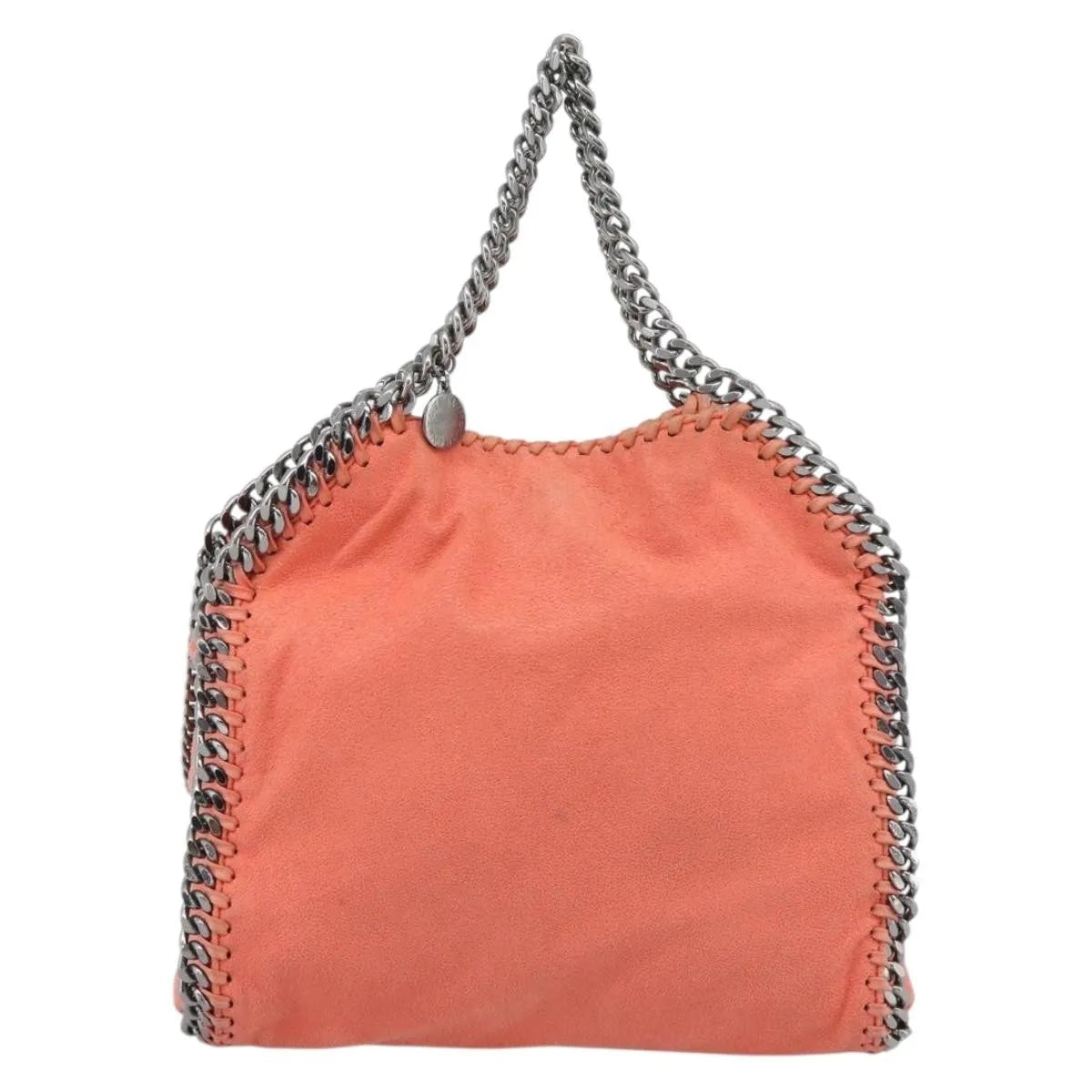 Stella McCartney Falabella Fold Over Faux Leather, Orange, Polyester, Shoulder Bag