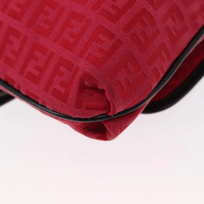 Fendi Vintage Flap Zucchino Canvas, Red, Canvas, Shoulder Bag
