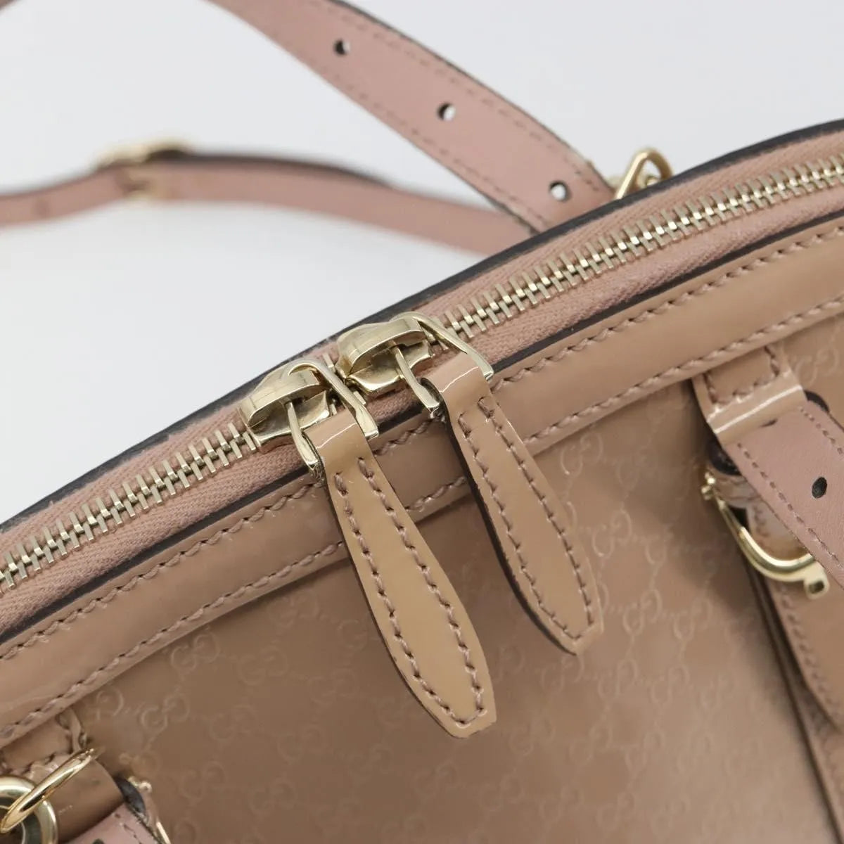 Gucci Nice Top Handle Microguccissima Patent, Beige, Patent Leather, Handbag