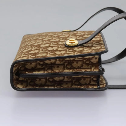 Christian Dior Vintage Trotter Canvas, Brown, Canvas, Handbag