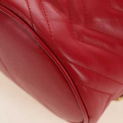 Gucci GG Marmont Vanity Matelasse Leather, Red, Leather, Backpack
