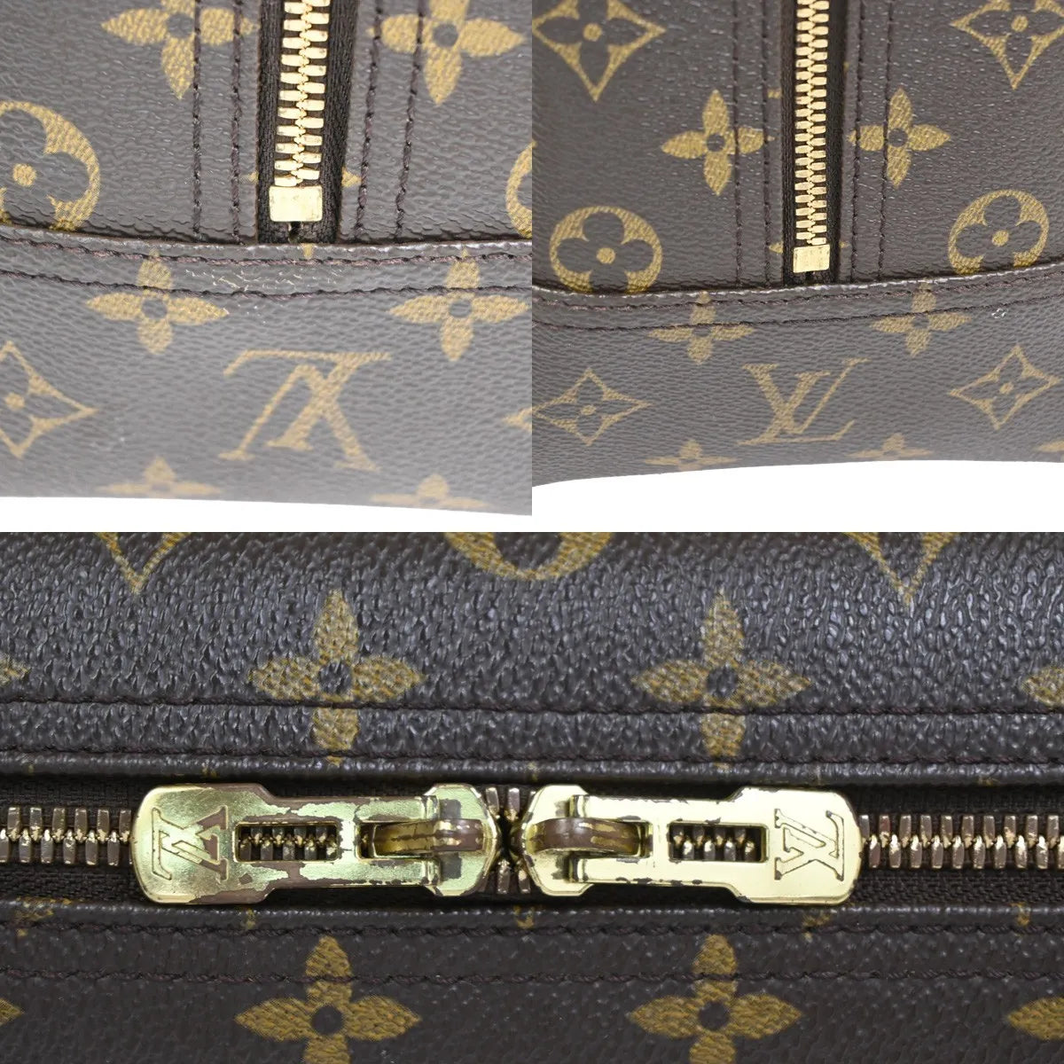 Louis Vuitton Deauville Monogram Canvas, Brown, Canvas, Handbag