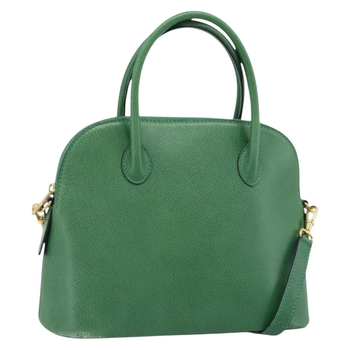 Celine Vintage Convertible Bowler Leather, Green, Leather, Handbag
