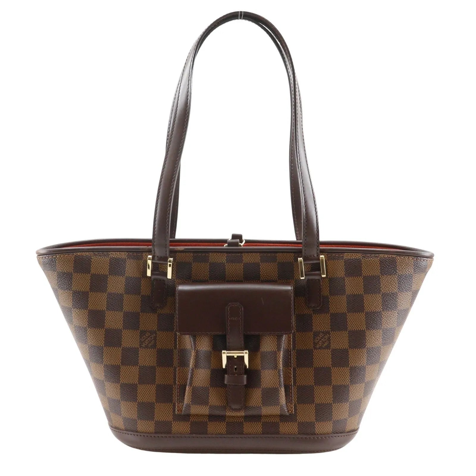 Louis Vuitton Manosque Damier, Brown, Canvas, Tote Bag
