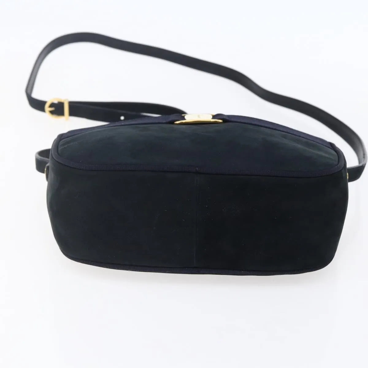 Salvatore Ferragamo Vala Leather, Navy, Leather, Shoulder Bag