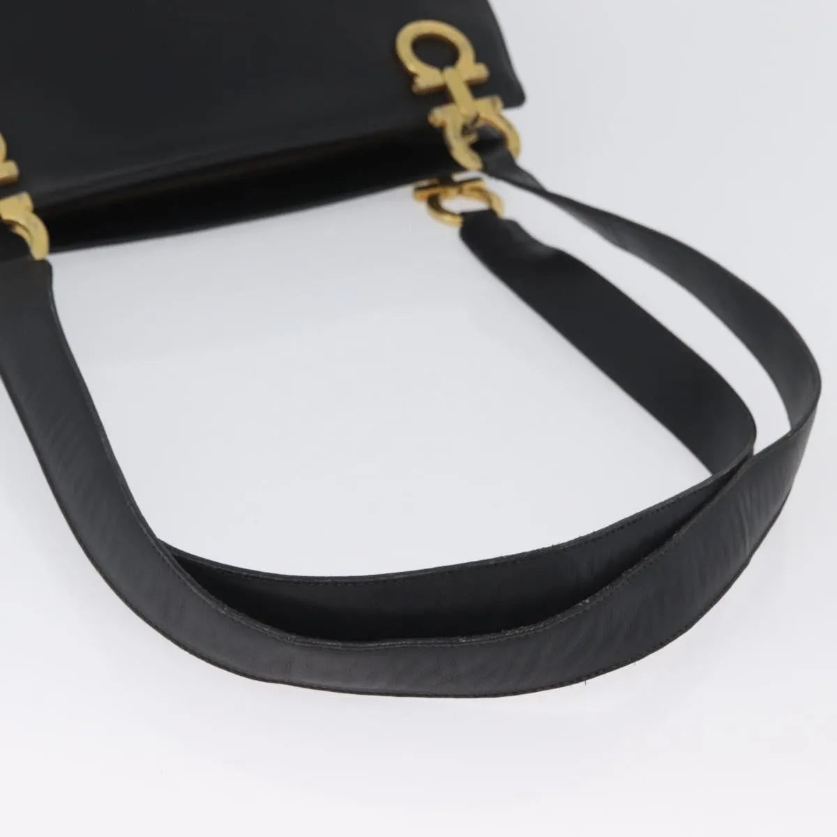 Salvatore Ferragamo Gancini Tote Leather, Black, Leather, Tote Bag