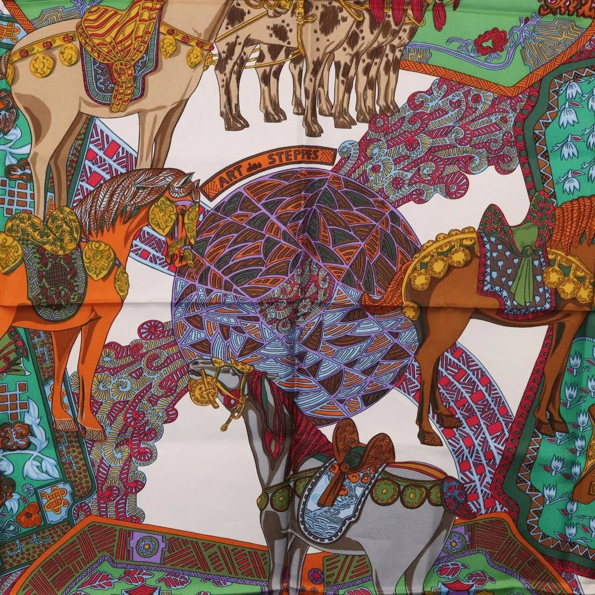 Hermes Carré 90 Silk multicolor, Navy, Silk, Scarf