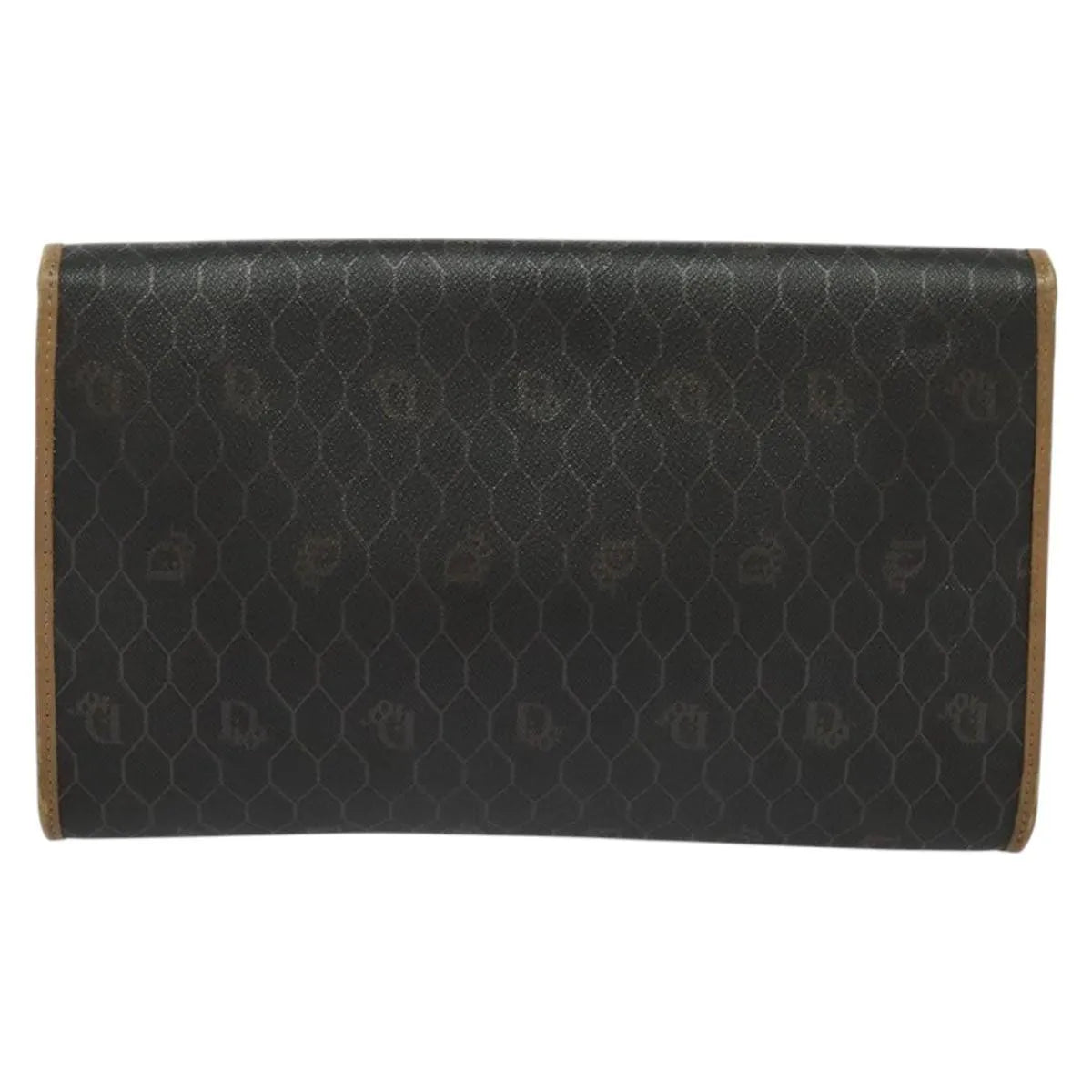 Christian Dior Vintage Honeycomb chain Canvas, Black, Canvas, Shoulder Bag