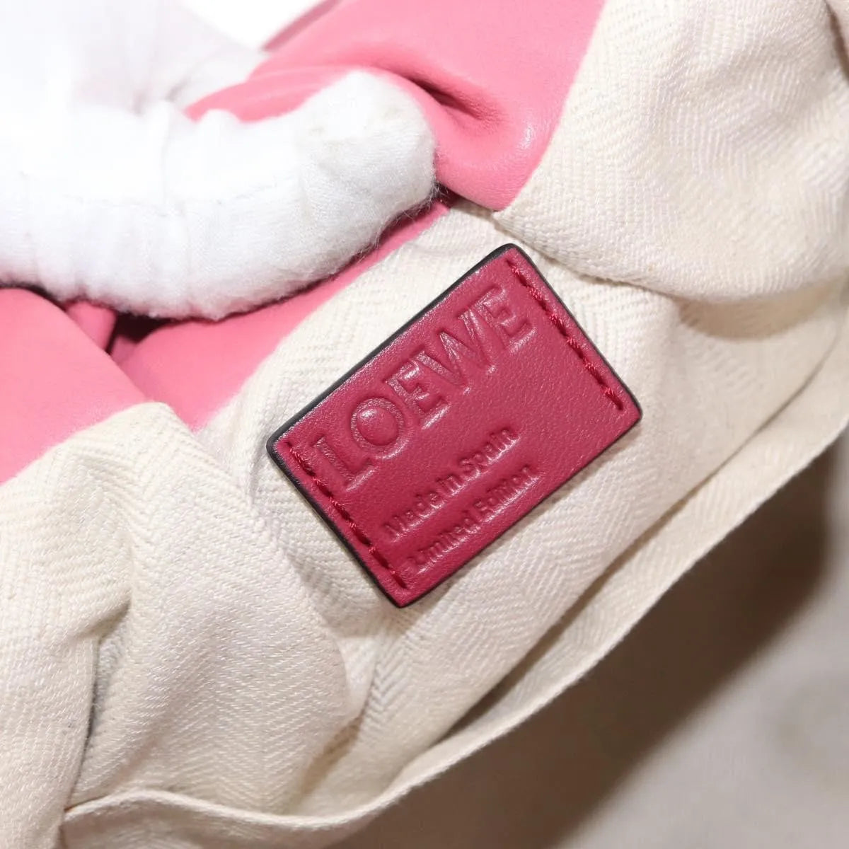 Loewe Bounce Lambskin, Pink, Leather, Handbag