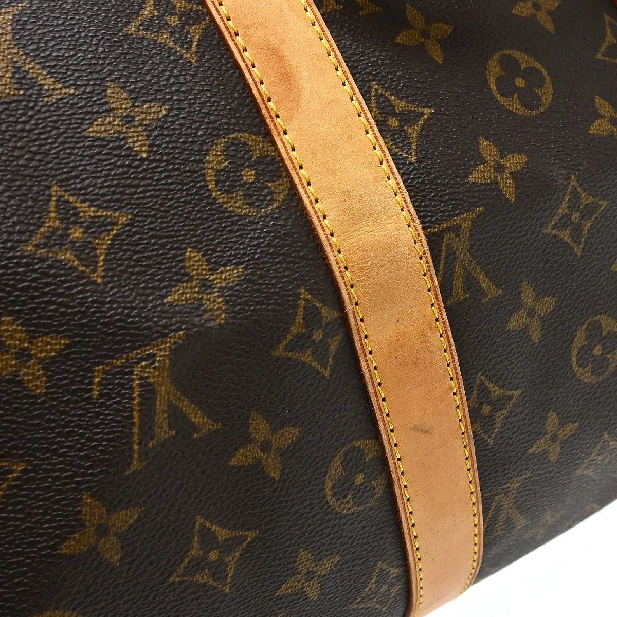 Louis Vuitton Keepall Monogram, Brown, Canvas, Travel Bag