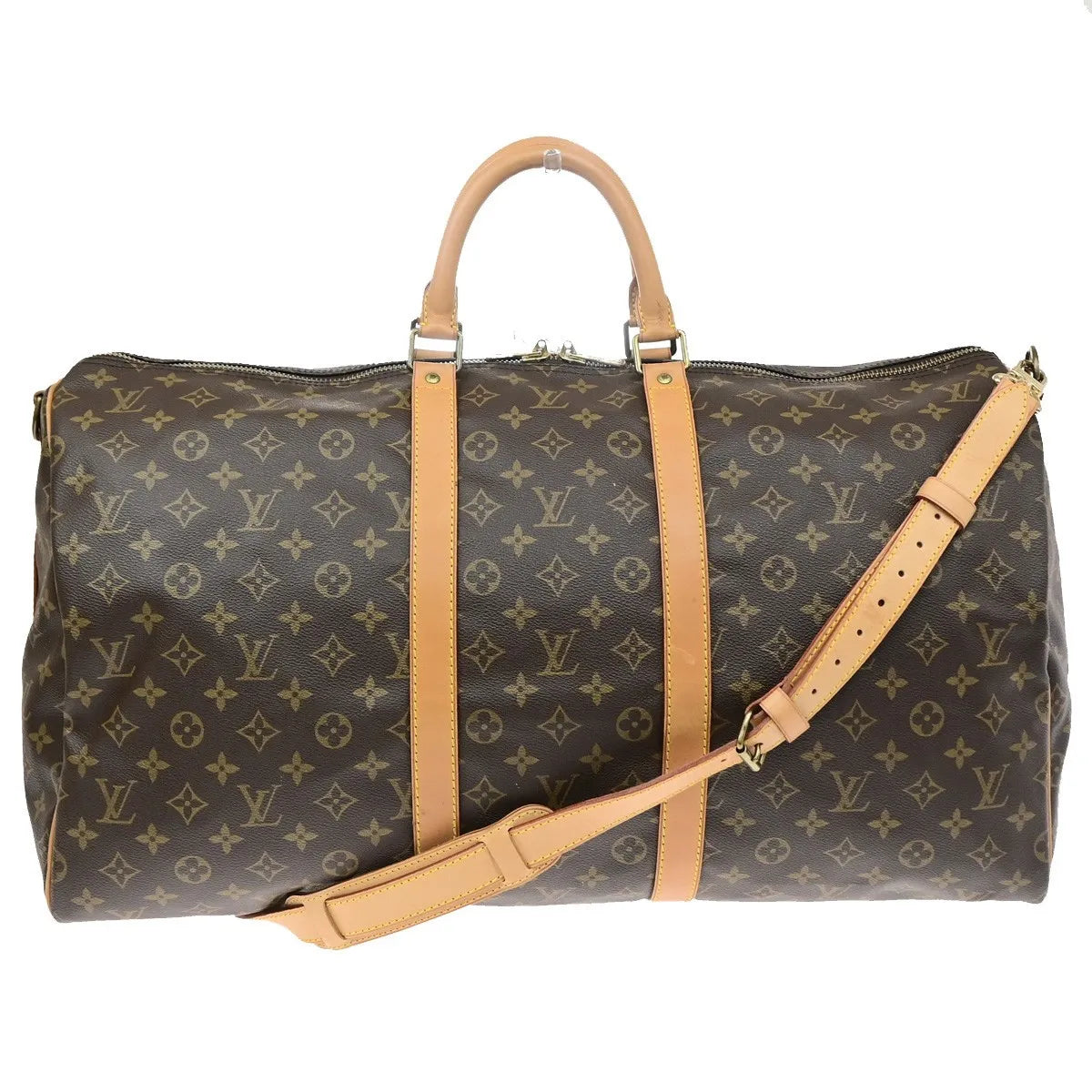 Louis Vuitton Keepall Bandouliere Monogram Canvas, Brown, Canvas, Travel Bag