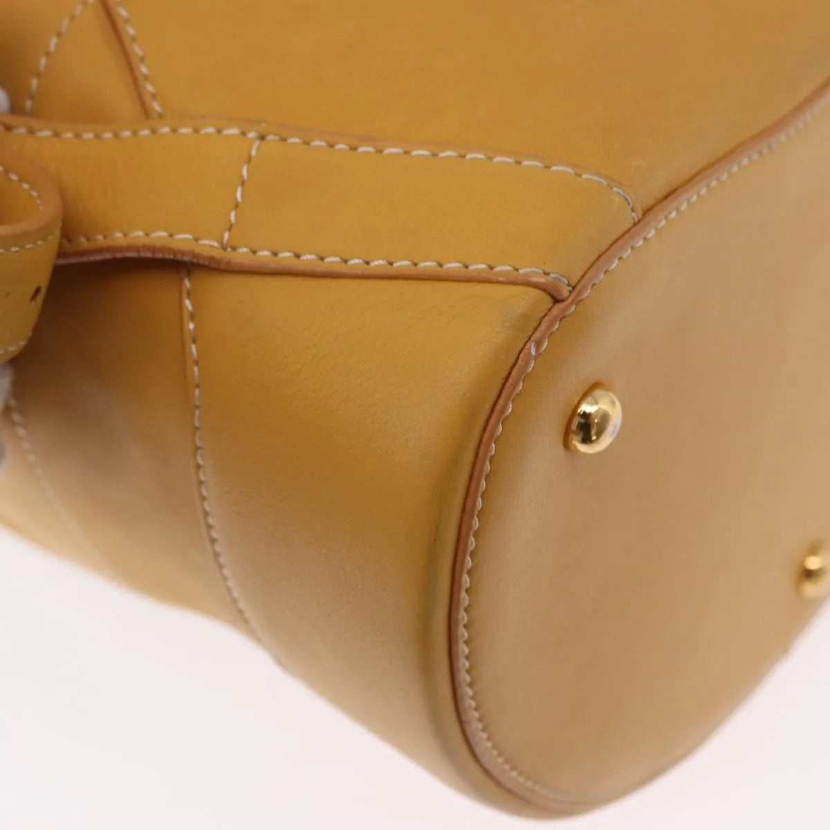 Loewe Anton Leather, Yellow, Leather, Backpack