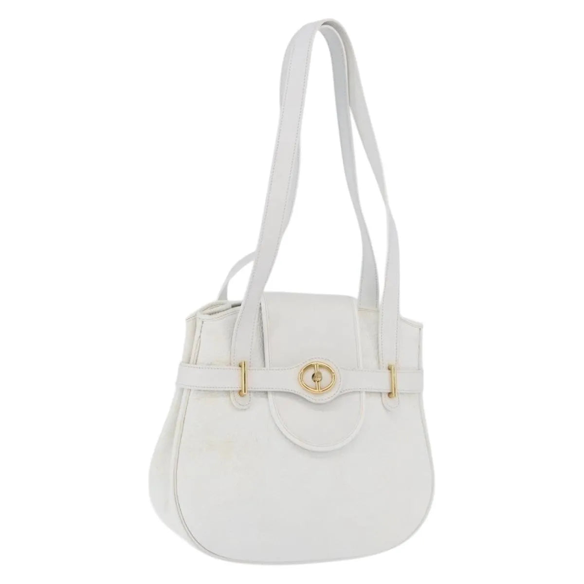 Christian Dior Vintage Leather, White_gold, Leather, Shoulder Bag