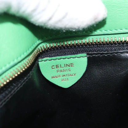Celine Vintage Leather, Green, Leather, Shoulder Bag