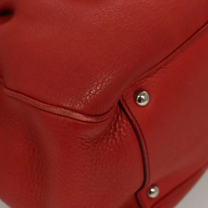 Salvatore Ferragamo Gancini Handle Tote Leather, Red, Leather, Handbag