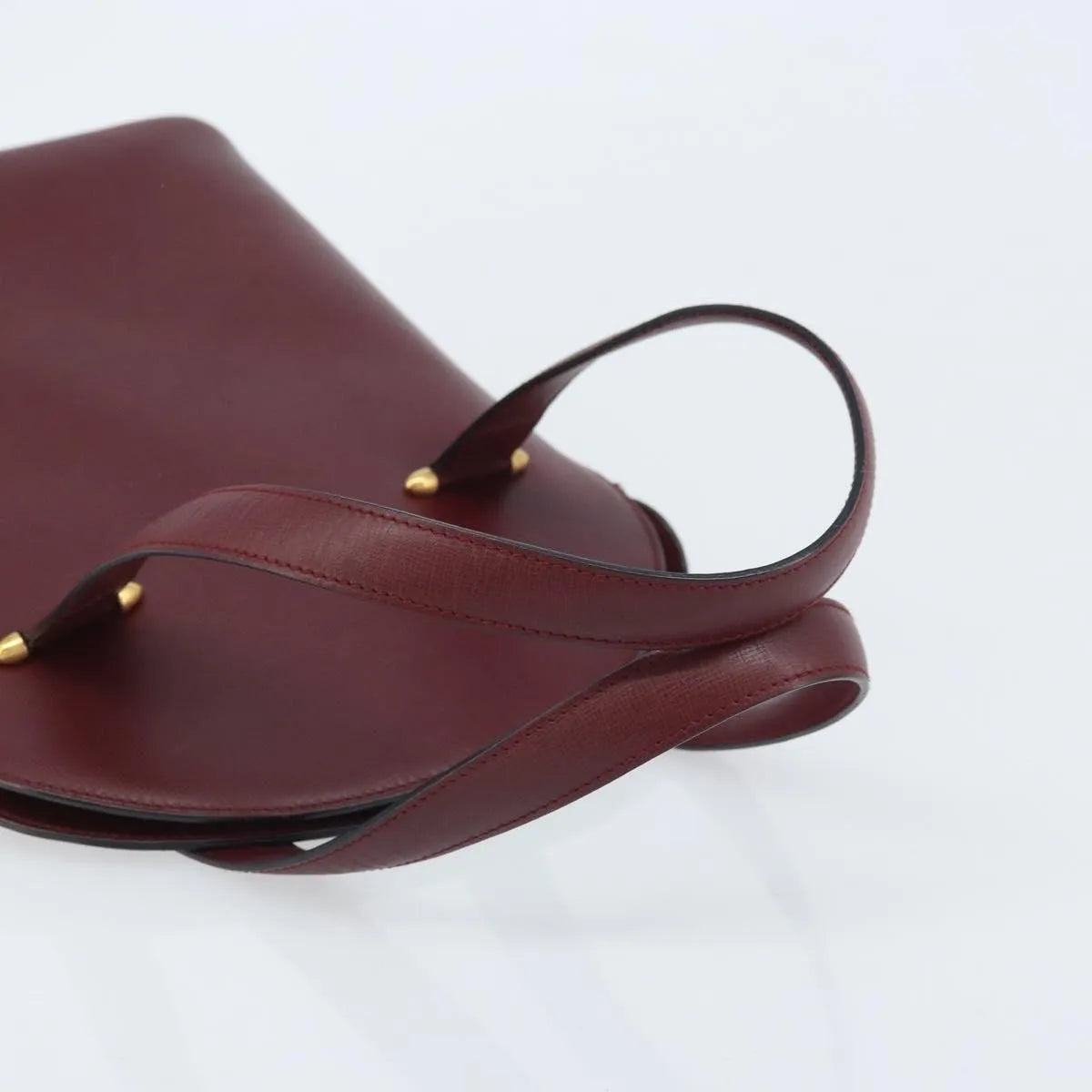 cartier Vintage must de Cartier Leather, Burgundy, Leather, Handbag