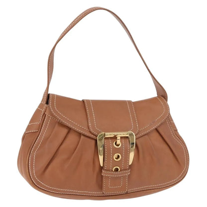 Celine Biker Boogie Satchel Leather, Brown, Leather, Shoulder Bag