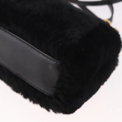 Fendi Peekaboo Fur, Black, Fur, Handbag