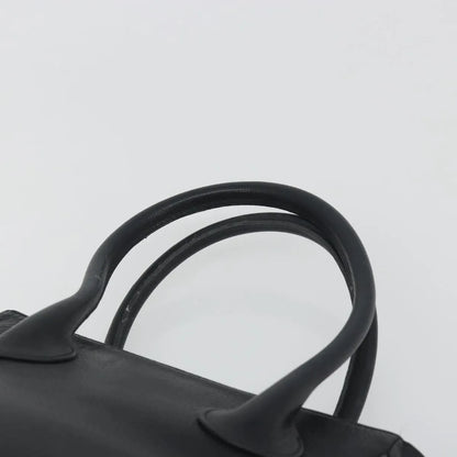 Christian Dior Vintage CD Logo Tote Leather, Black, Leather, Handbag