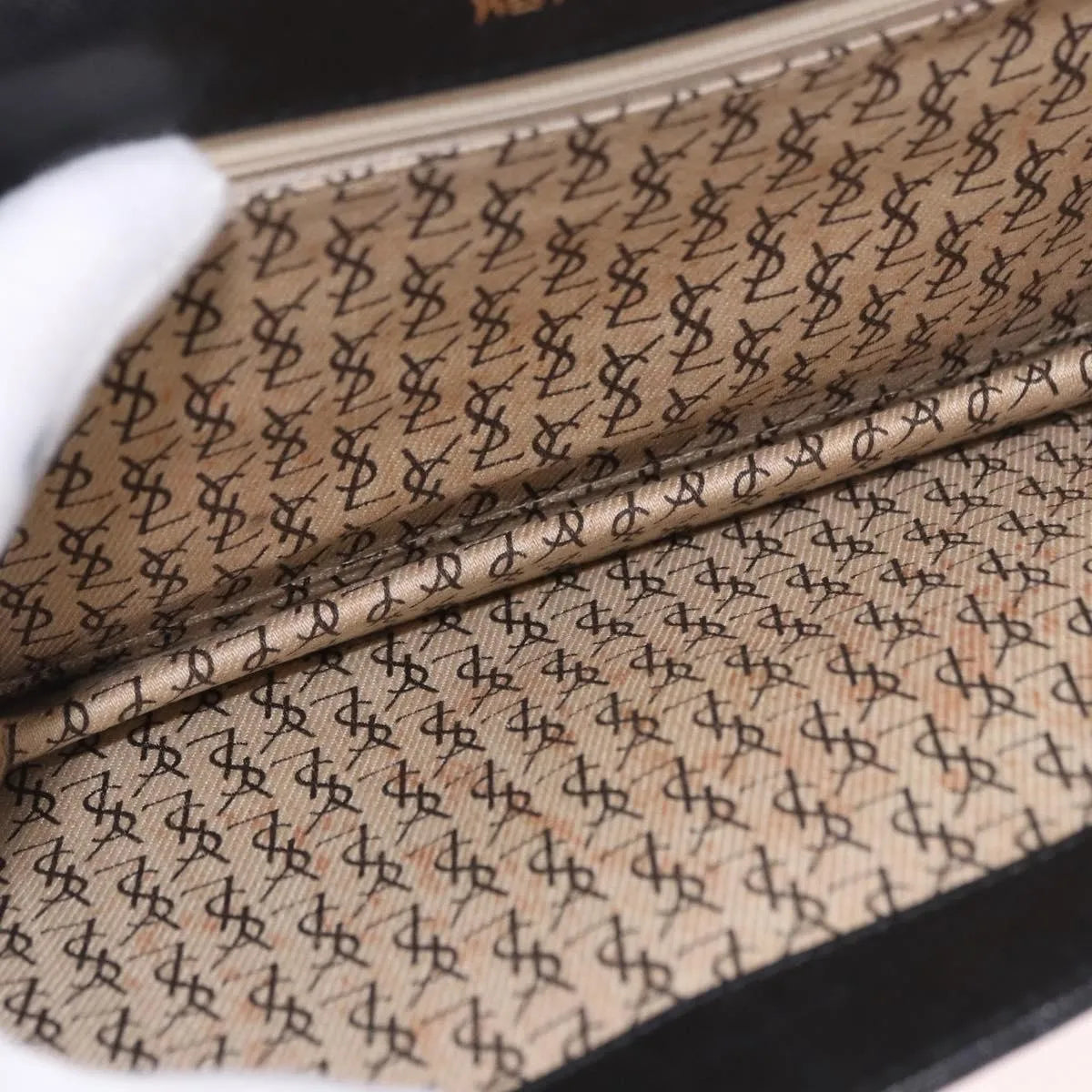 Saint Laurent Vintage Leather, Black, Leather, Clutch
