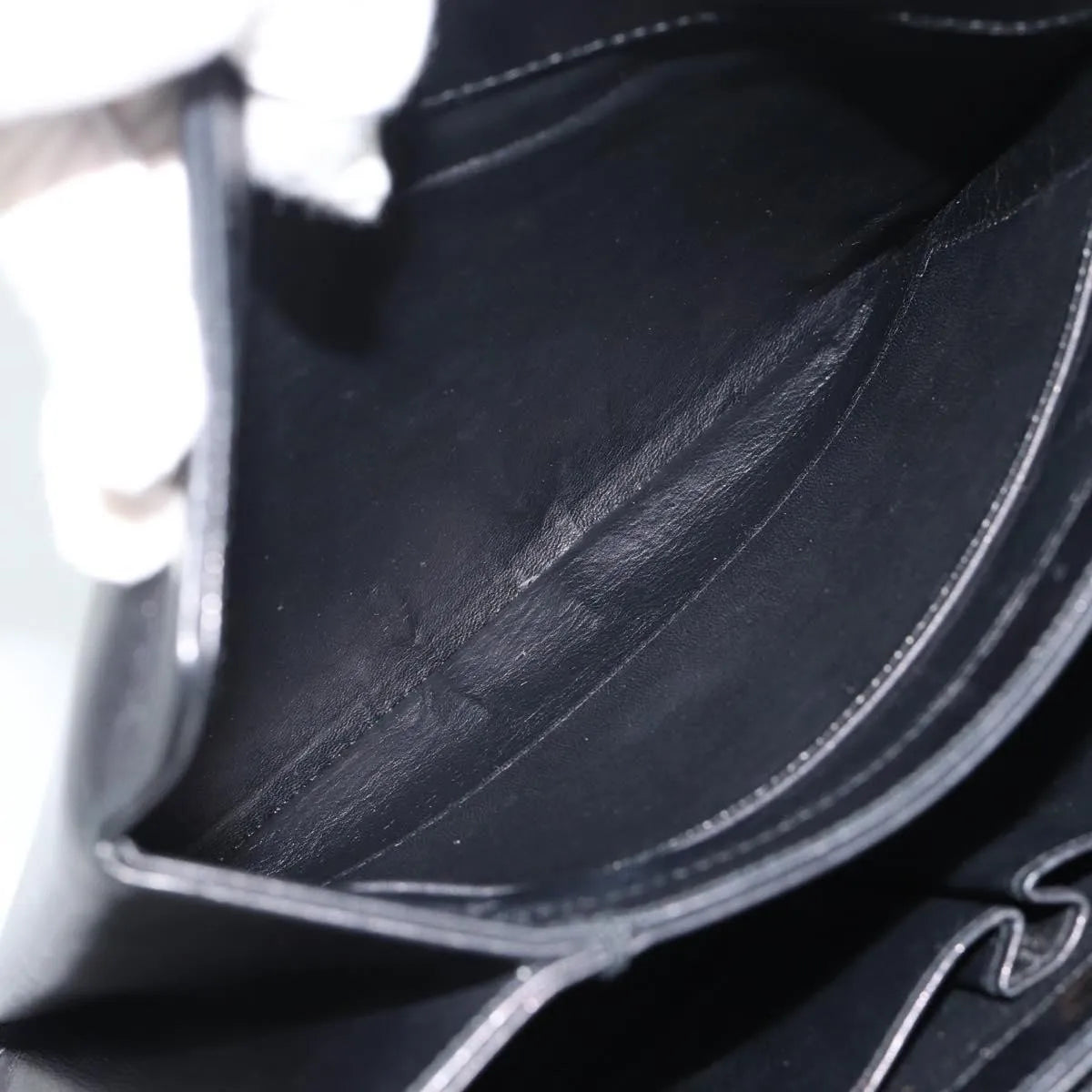 Gucci Vintage Leather, Black, Leather, Shoulder Bag