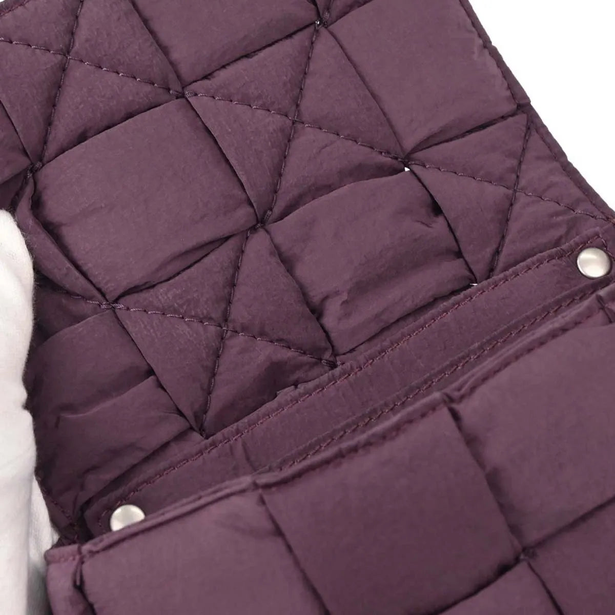 Bottega Veneta Padded Tech Cassette Intrecciato Nylon, Purple, Nylon, Shoulder Bag