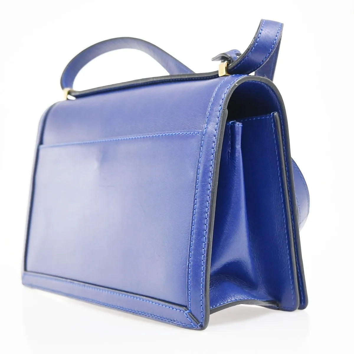 Loewe Barcelona Leather, Blue, Leather, Shoulder Bag